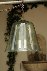French Turn of the Century Three-Light Cloche Bell Jar Transparent Lantern