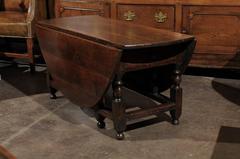 English Oak Low Drop-Leaf Table