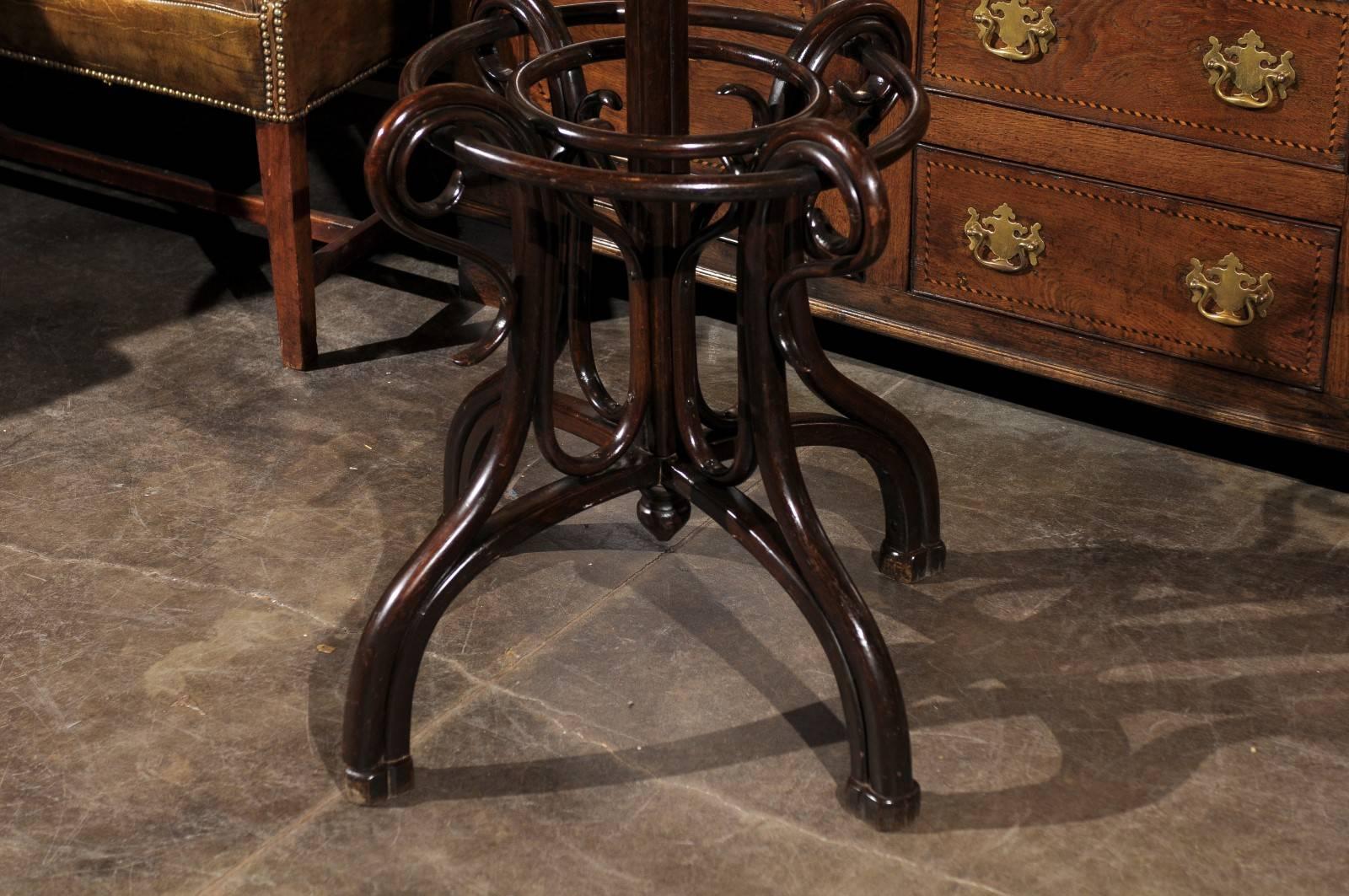 19th Century English Twelve-Hook Bentwood Hall Tree in the Style of Thonet 1