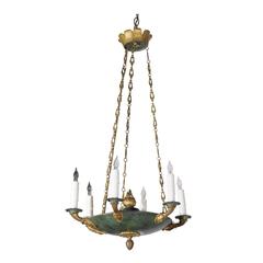 French Empire Style Early 20th Century Small Size Six-Light Chandelier