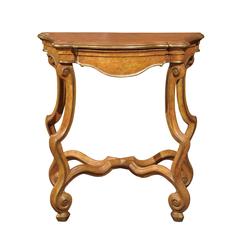 Italian Early 20th Century Rococo Style Painted Wood Console Table