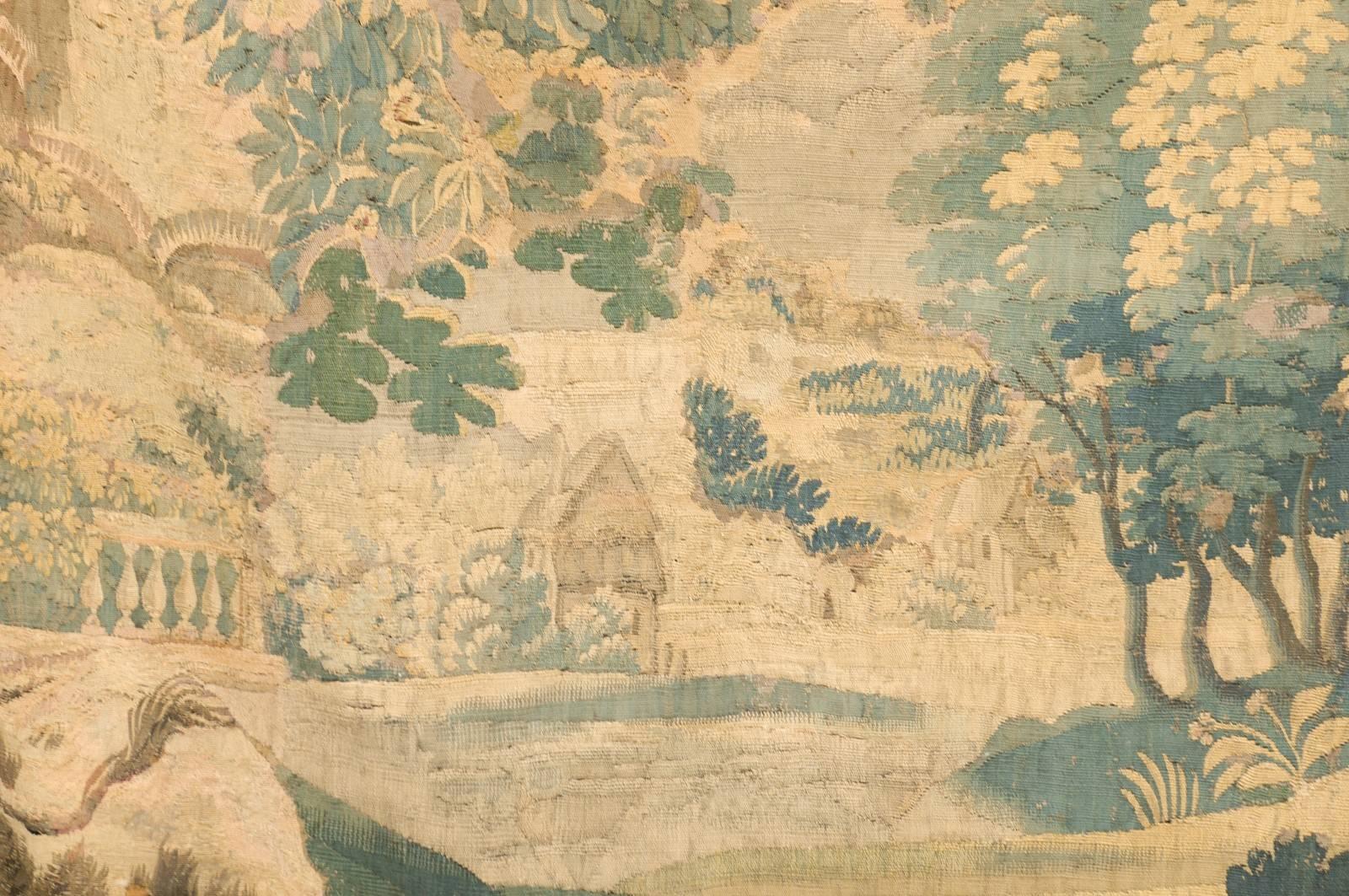 French Aubusson Tapestry with Pastoral Scene in Vertical Format, circa 1800 1
