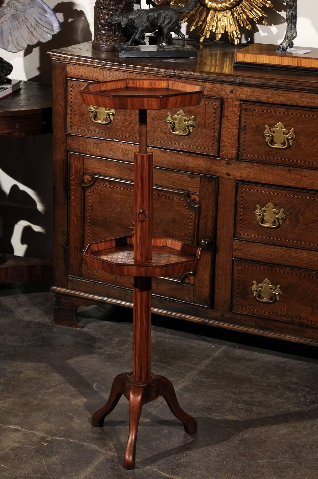 Adjustable French Wooden Dumb Waiter/Pedestal Stand from the Late 19th Century For Sale 4
