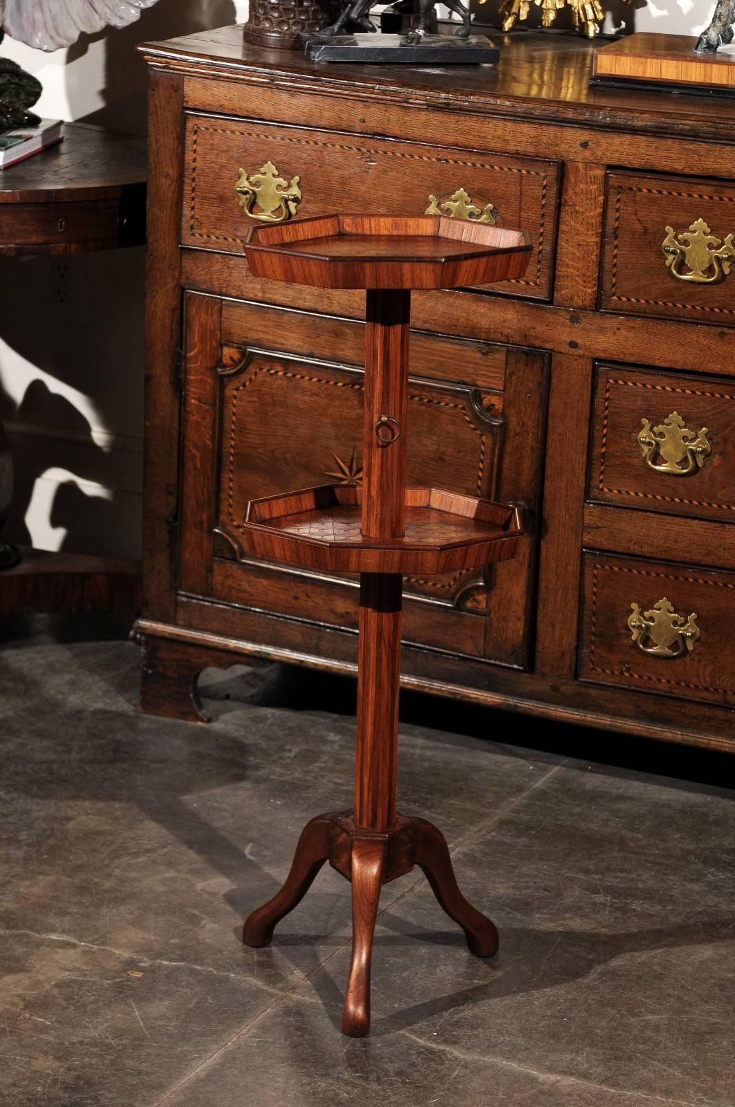 Adjustable French Wooden Dumb Waiter/Pedestal Stand from the Late 19th Century For Sale 3