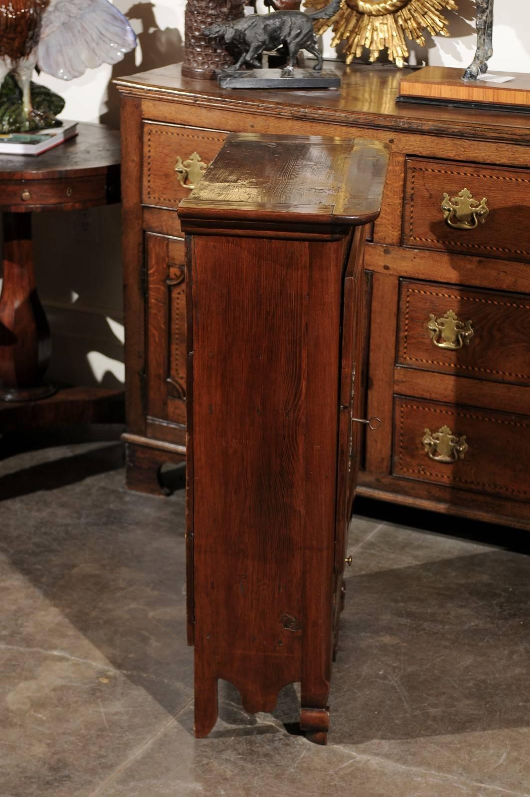 Mid-19th Century Small Size Walnut French Cabinet with Wire Door and Drawer In Good Condition In Atlanta, GA