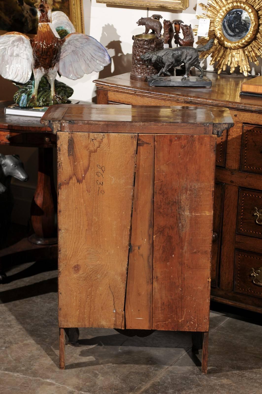 Mid-19th Century Small Size Walnut French Cabinet with Wire Door and Drawer 5