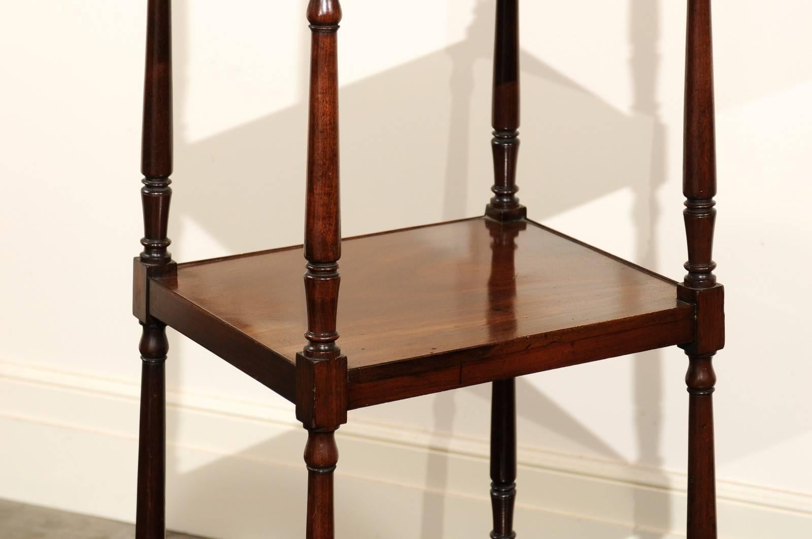 Wood English Mahogany Trolley with Graduated Shelves from the Mid-19th Century For Sale