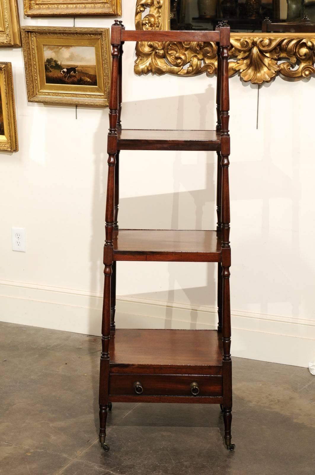 English Mahogany Trolley with Graduated Shelves from the Mid-19th Century For Sale 5