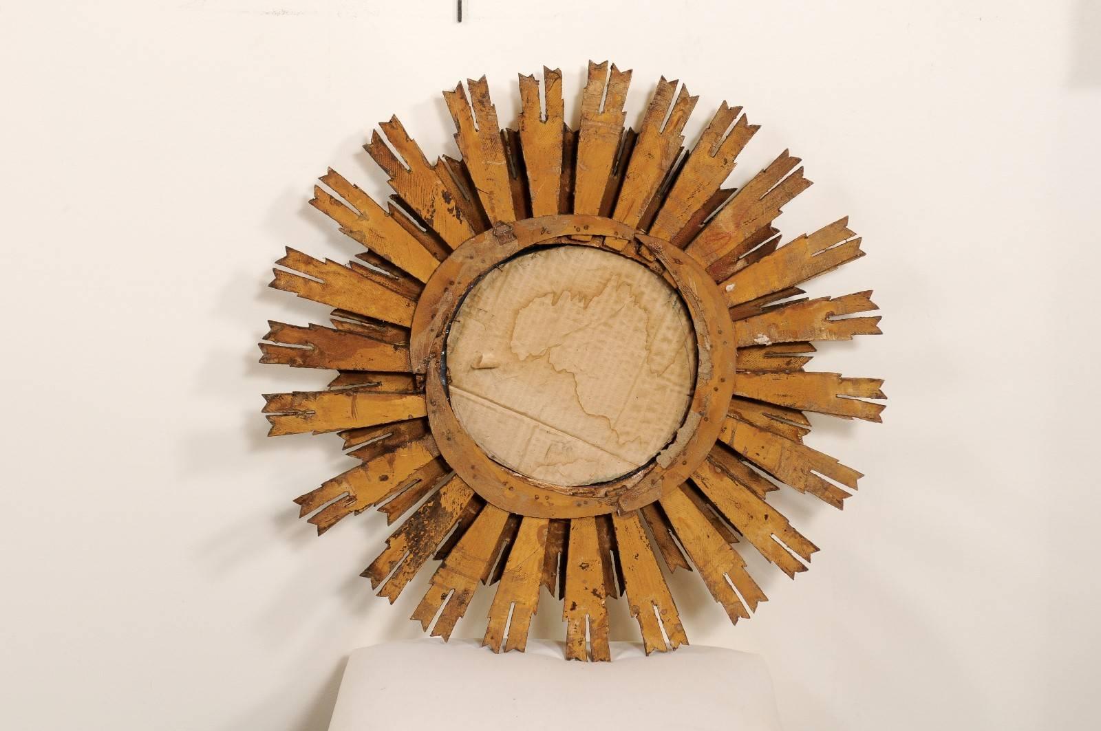 French Double Layered Sunburst Mirror from the Mid-20th Century 2