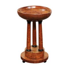 Austrian Biedermeier Wooden Compote with Classical Column Stand, circa 1840