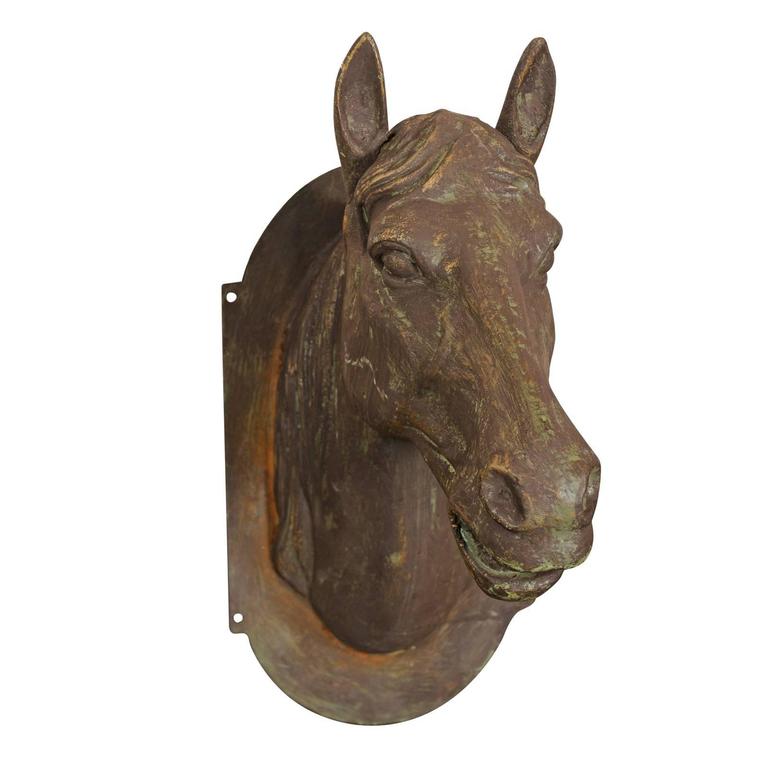 Cast Iron Horse Head Wall Decoration From The Mid 20th Century For Cast Iron Horse Head Wall Decoration From The Mid 20th Century For
