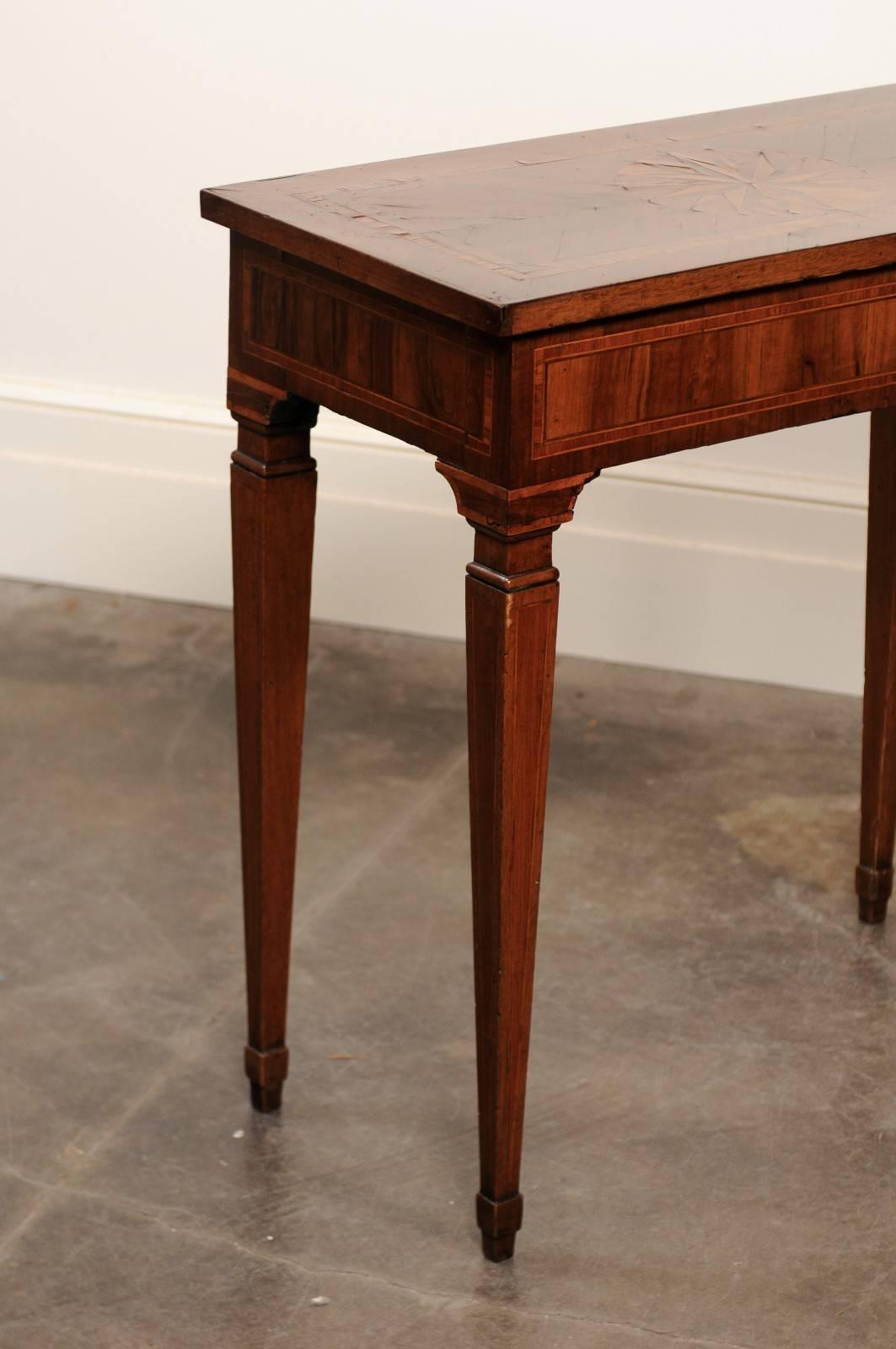 marquetry console table