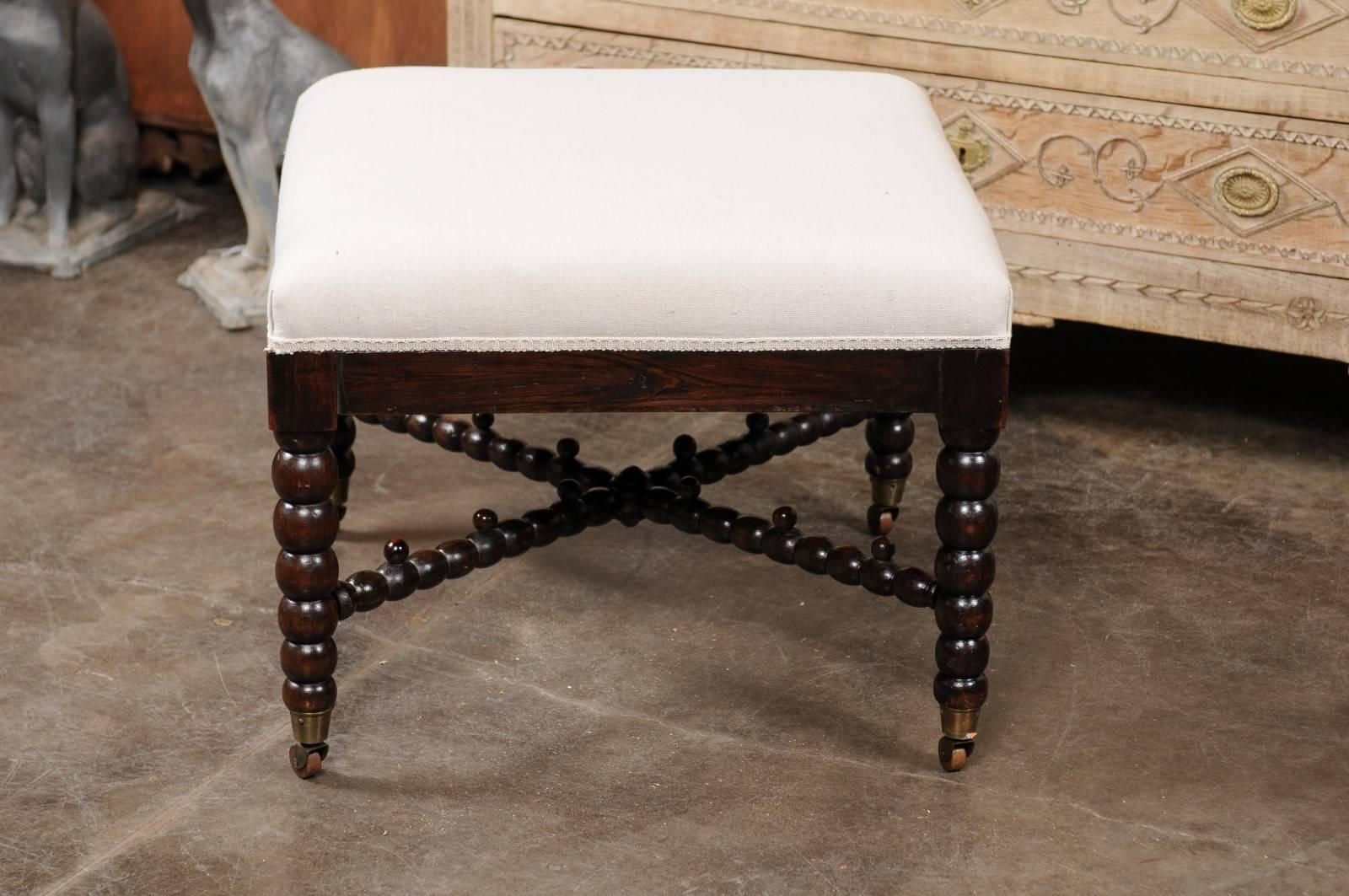 bobbin leg ottoman