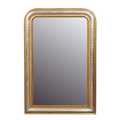 Used French Gold and Silver Gilt Louis-Philippe Mirror with Original Glass