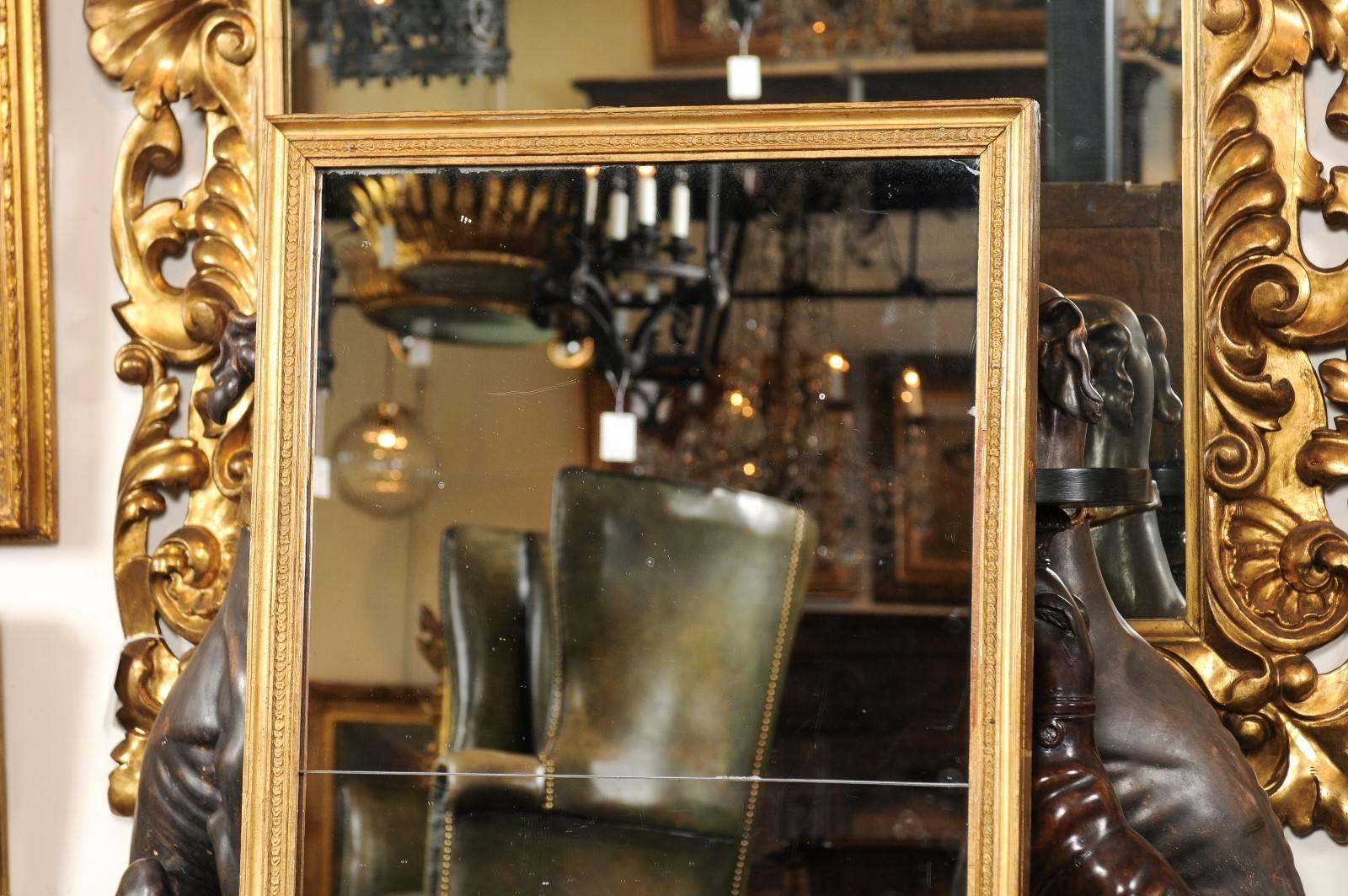 20th Century French Full Length Mirror with Giltwood Frame from the Turn of the Century