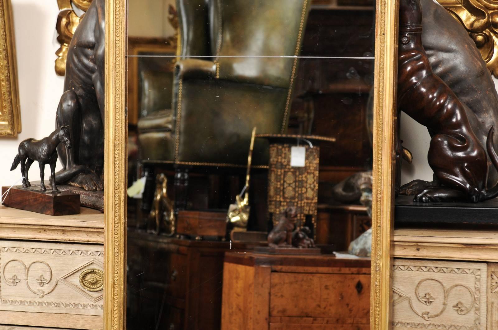 French Full Length Mirror with Giltwood Frame from the Turn of the Century 1
