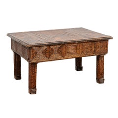 English Late 19th Century Twig Coffee Table with Diamond Shaped Motifs