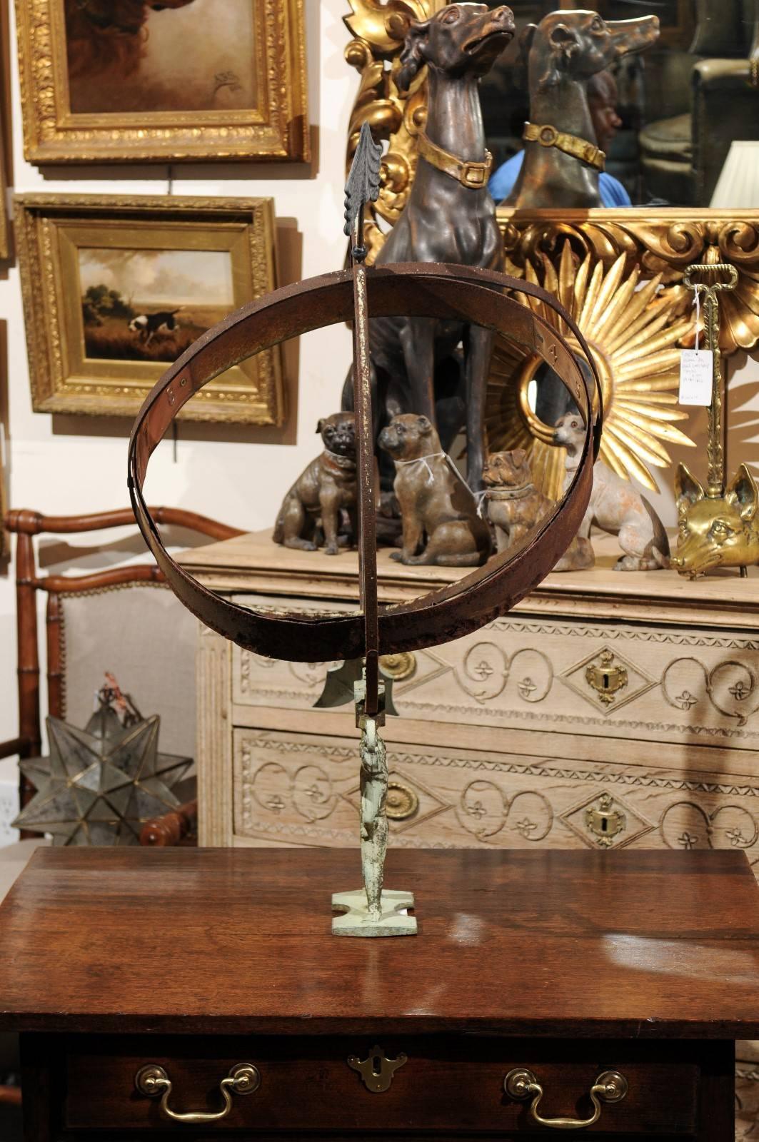 Swedish Copper Armillary Held by the Titan Atlas from the Early 20th Century 5