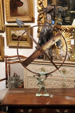 Swedish Copper Armillary Held by the Titan Atlas from the Early 20th Century