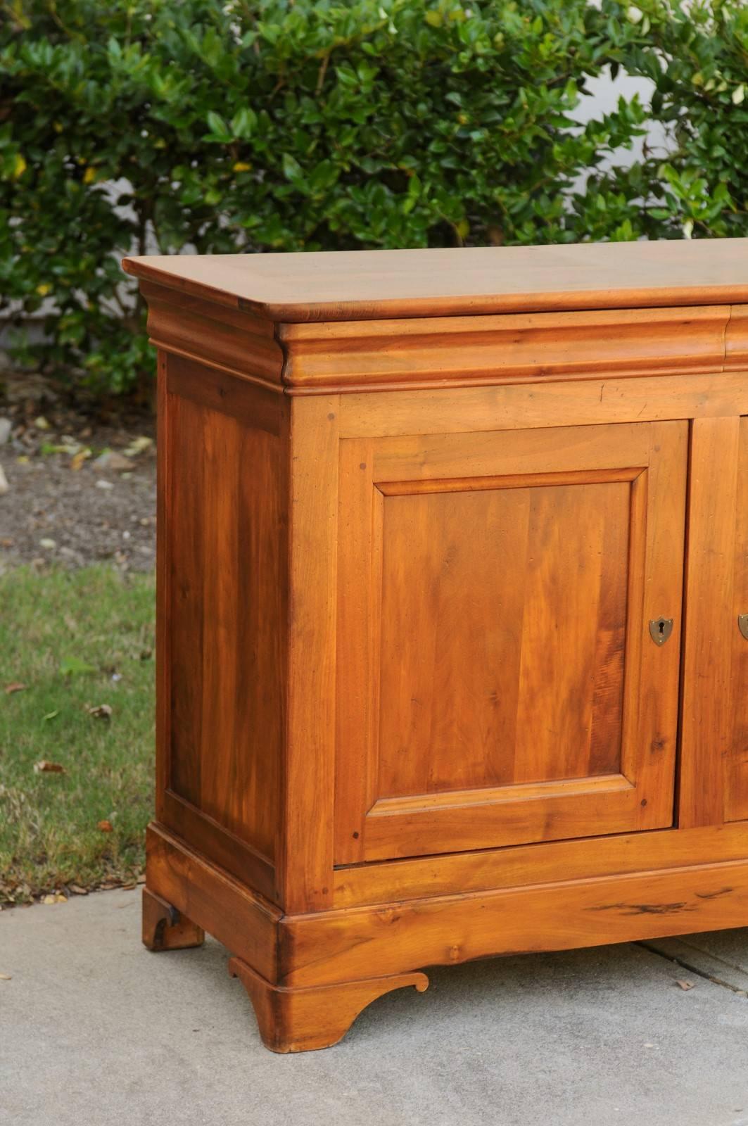 French Wooden Three-Drawer over Three Doors Enfilade from Early 20th Century In Excellent Condition In Atlanta, GA