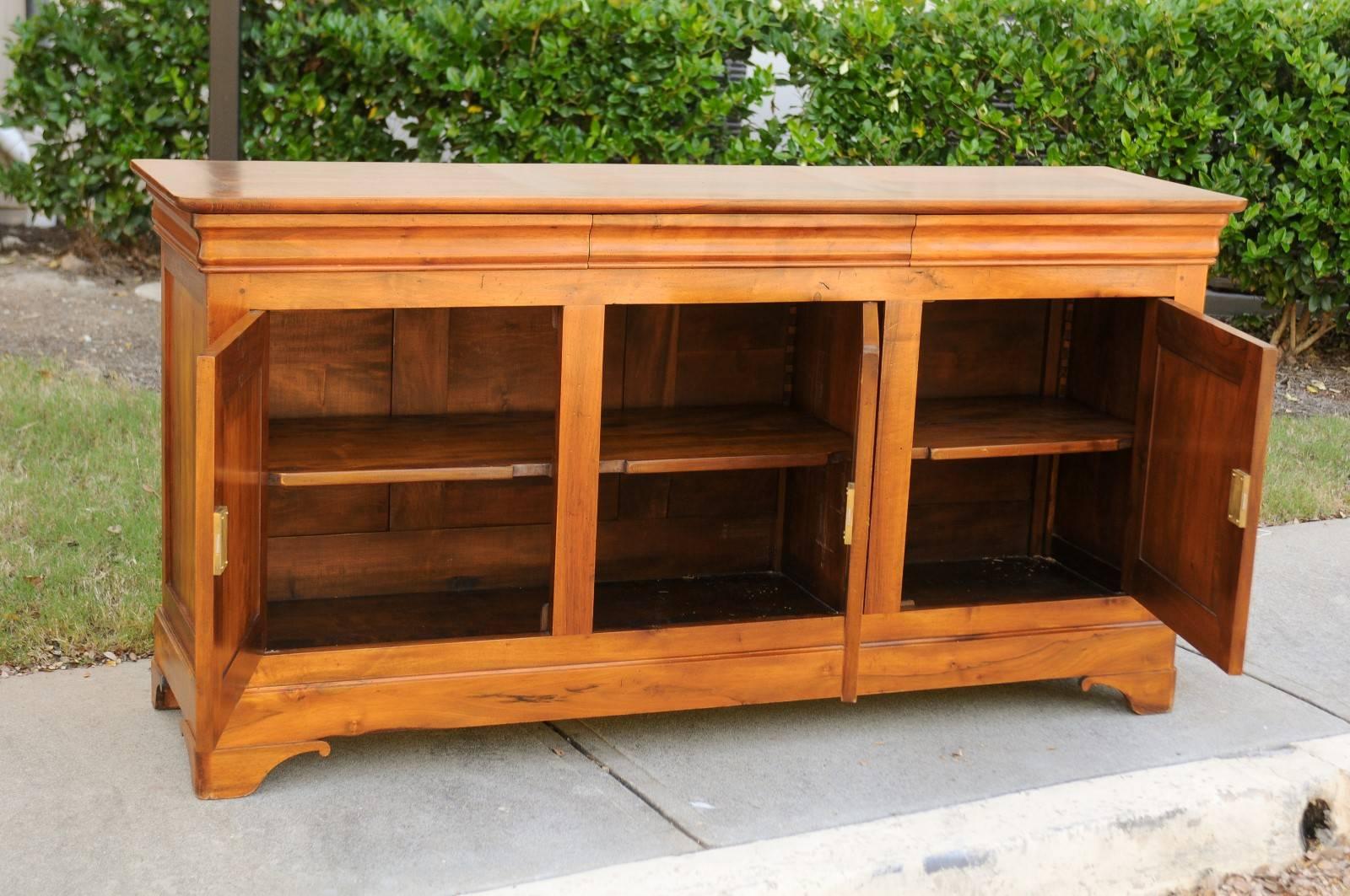 French Wooden Three-Drawer over Three Doors Enfilade from Early 20th Century 4