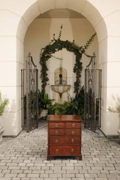 English Narrow Mahogany Georgian Four-Drawer Chest, circa 1820