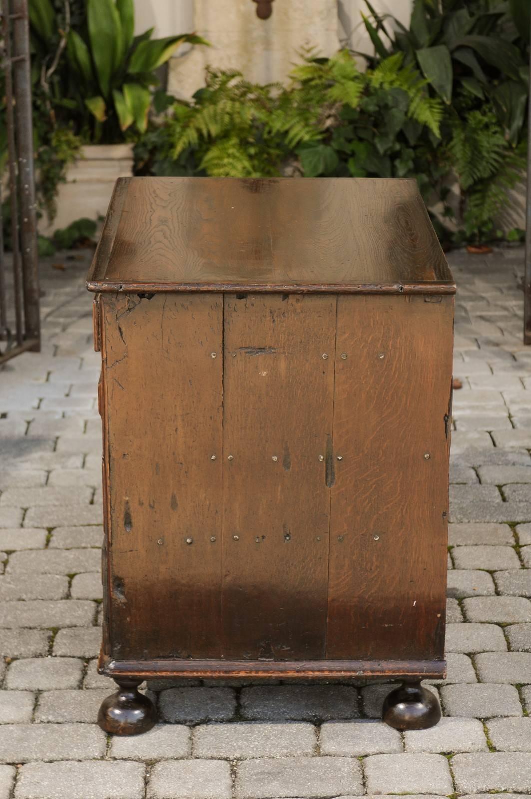 Period George III English Four-Drawer Commode with Geometric Front, circa 1790 5