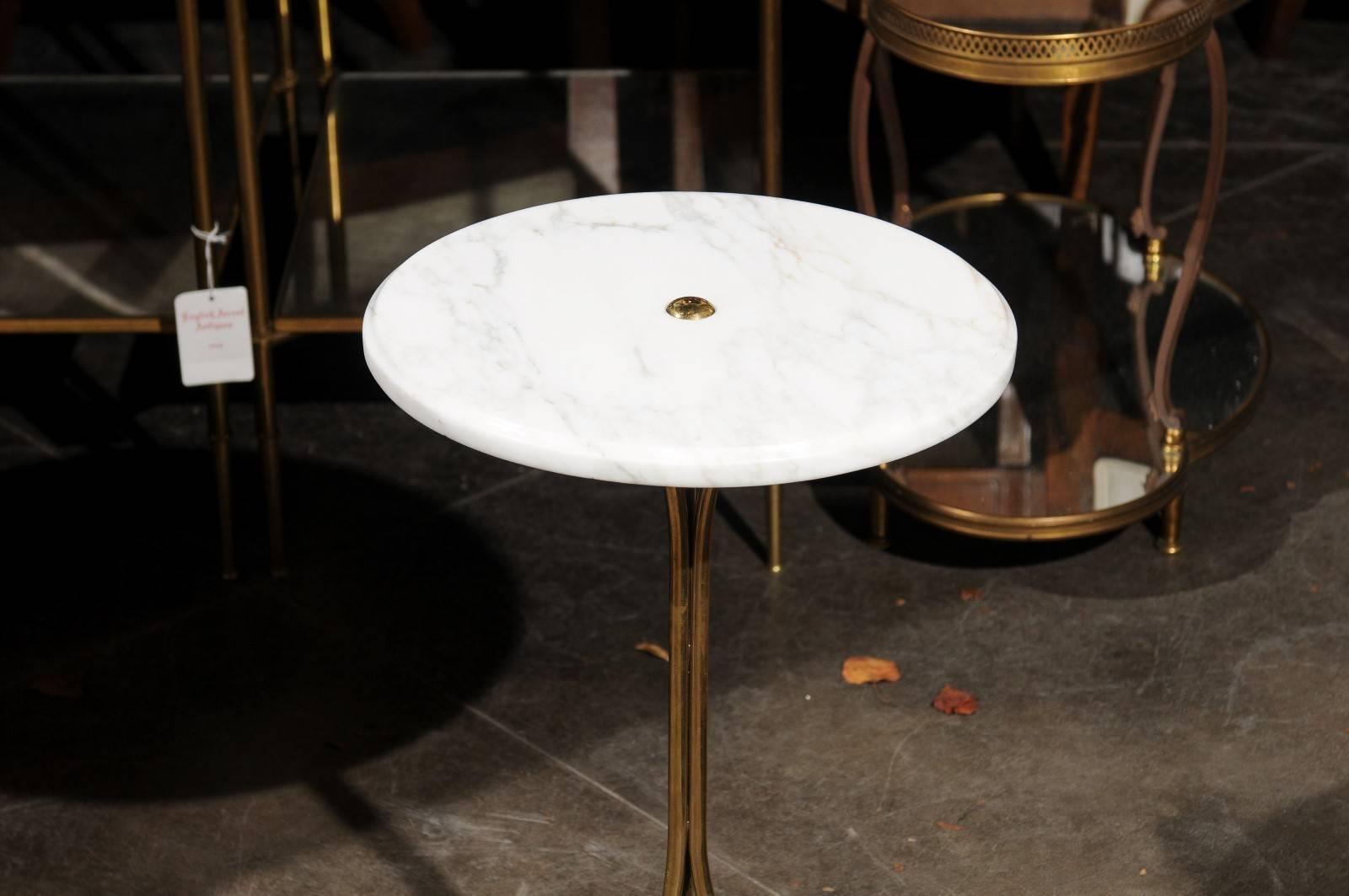 brass/marble drink table