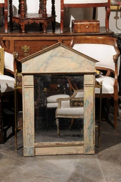 Italian Neoclassical Revival Mirror with Greek Style Façade, circa 1890