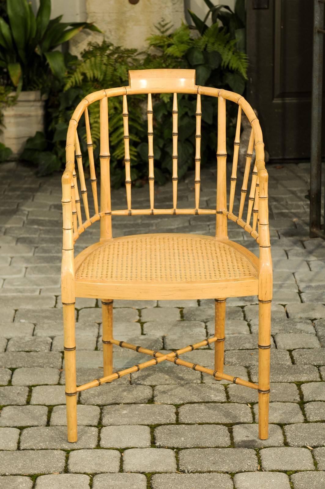 vintage faux bamboo chairs