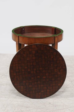 French Louis XVI Style 1870s Round Game Table with Flip Top and Tapered Legs