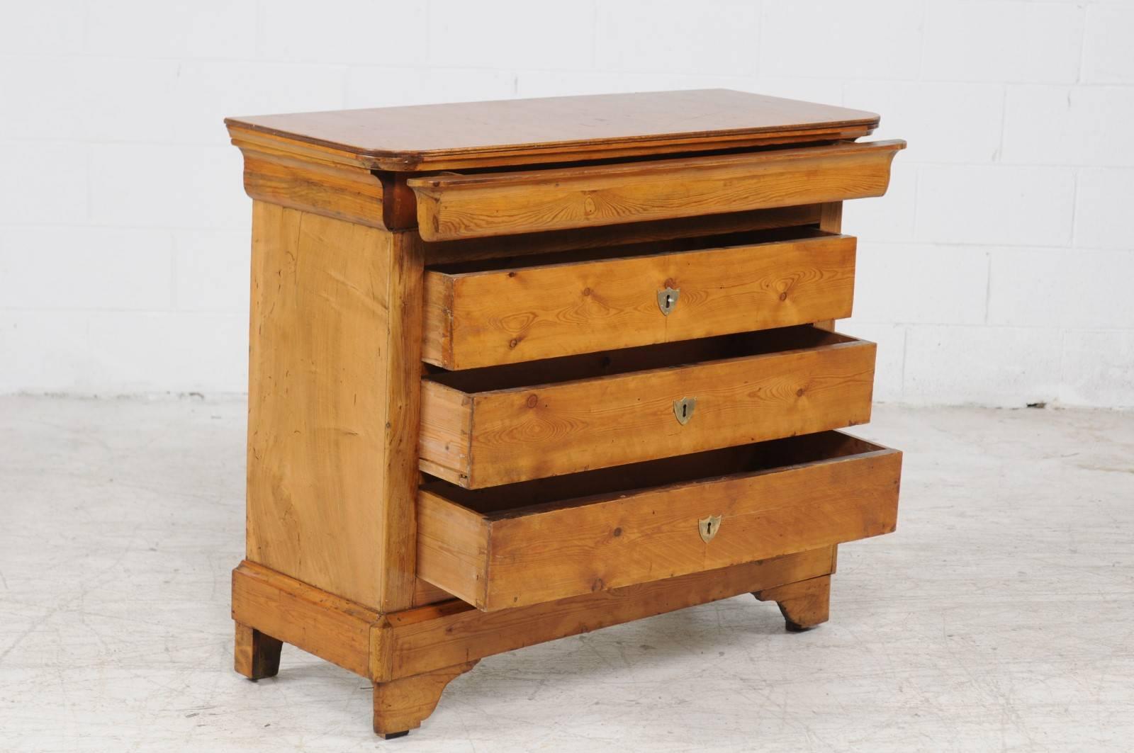Louis Philippe French Pine Louis-Philippe Four-Drawer Commode from the 1880s