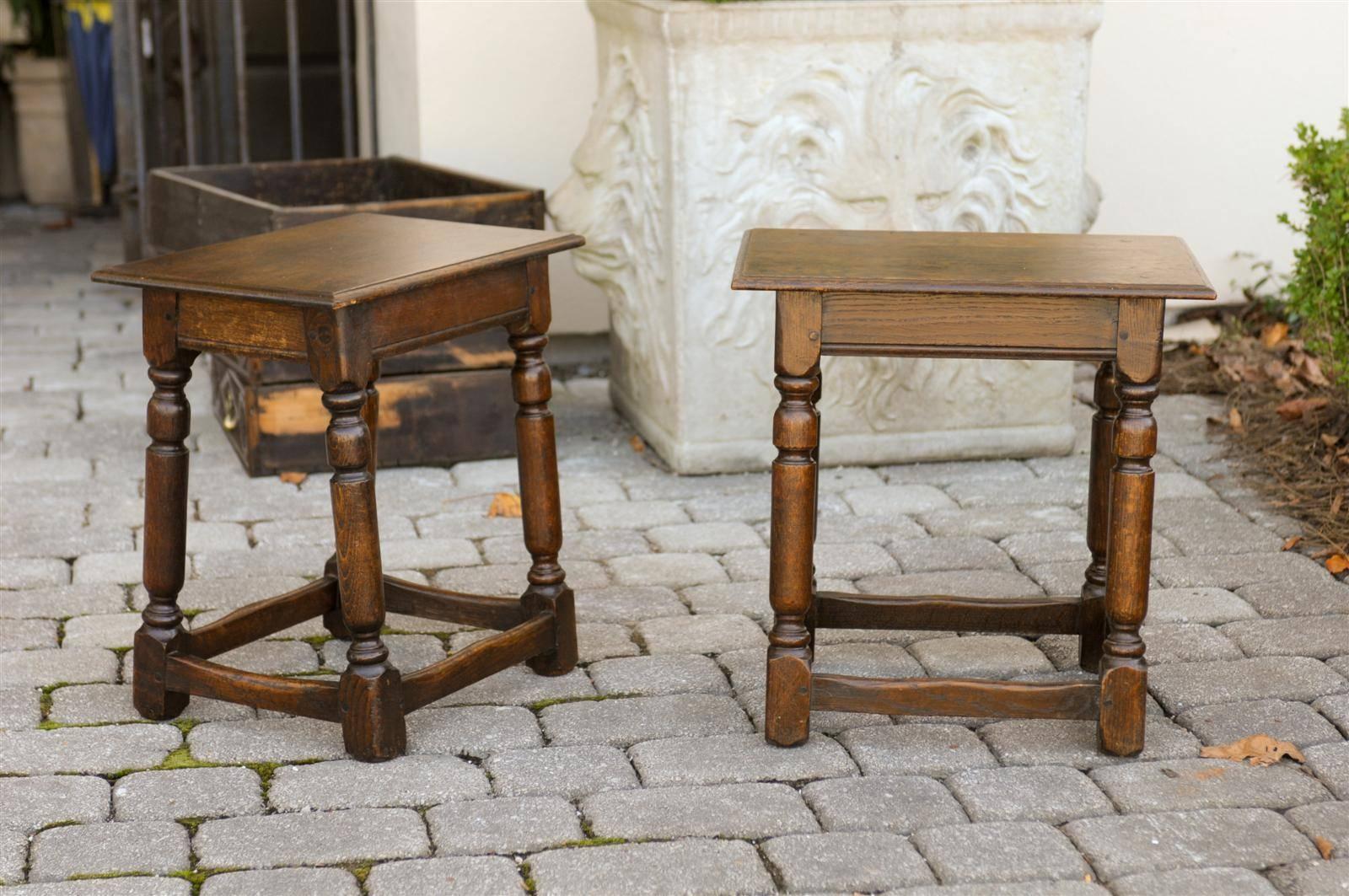 Pair of English joint stools.