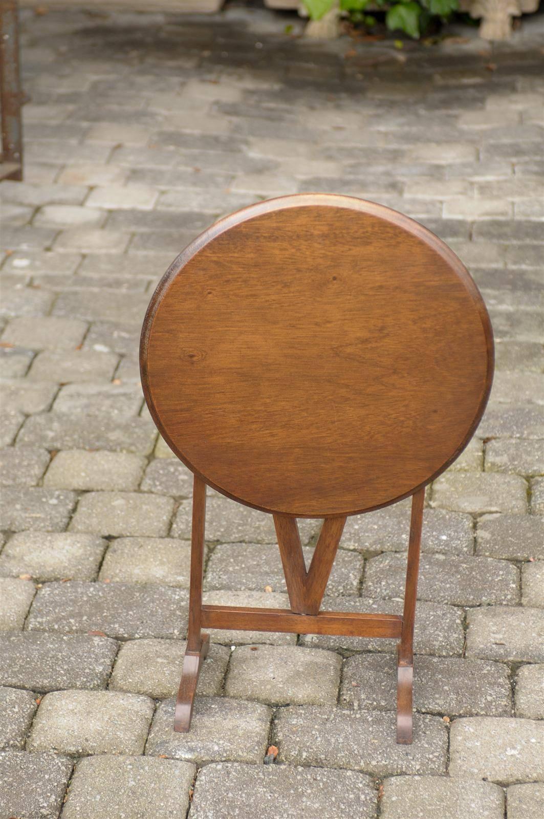 Miniature French Mahogany Wine Tasting Table from the 1920s 3