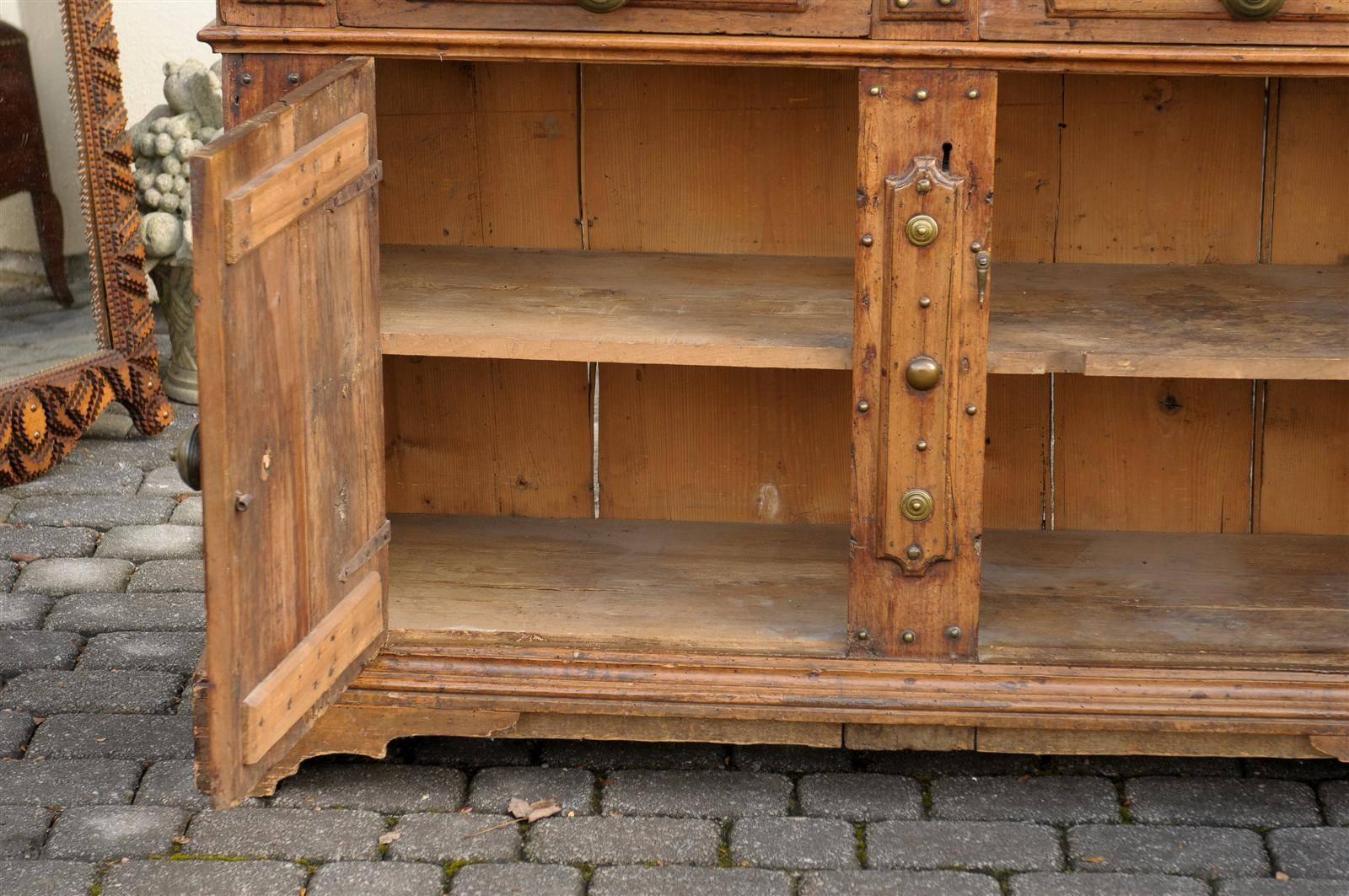 17th Century Northern Italian Walnut Two-Door Credenza from Bologna with Drawer 1