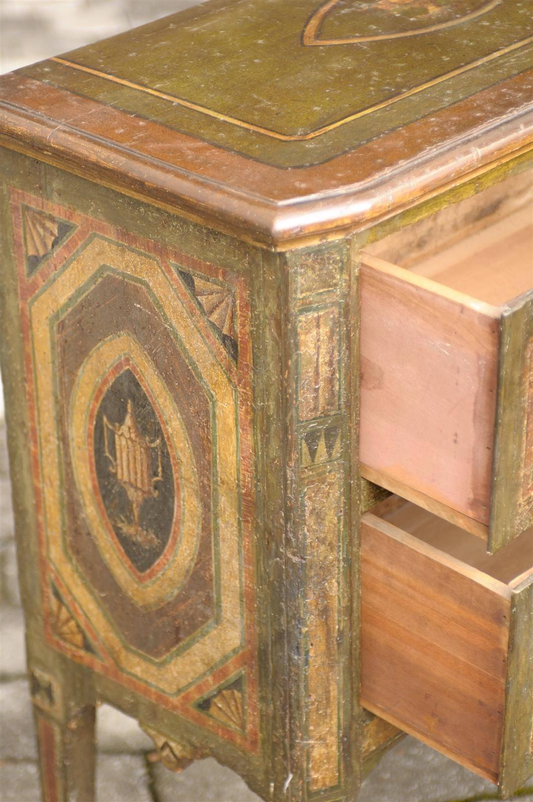 Italian Two-Drawer Commode with Rich Distressed Paint from the Early 1800s 3