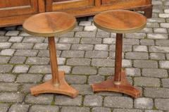 Pair of French Pedestal Drink Tables