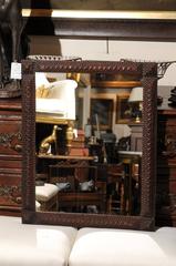 French Early 20th Century Tramp Art Wooden Mirror