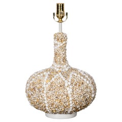 Vintage American Seashell-Encrusted Gourd-Form Table Lamp, circa 1970