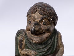 Pair of 19th Century English Victorian Painted Cast Iron Punch and Judy Figures