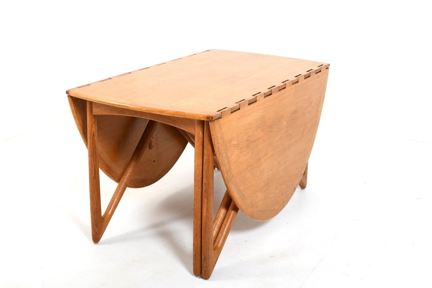 Drop Leaf Dining Table by Niels Koefoed  Denmark 1960s For Sale 6