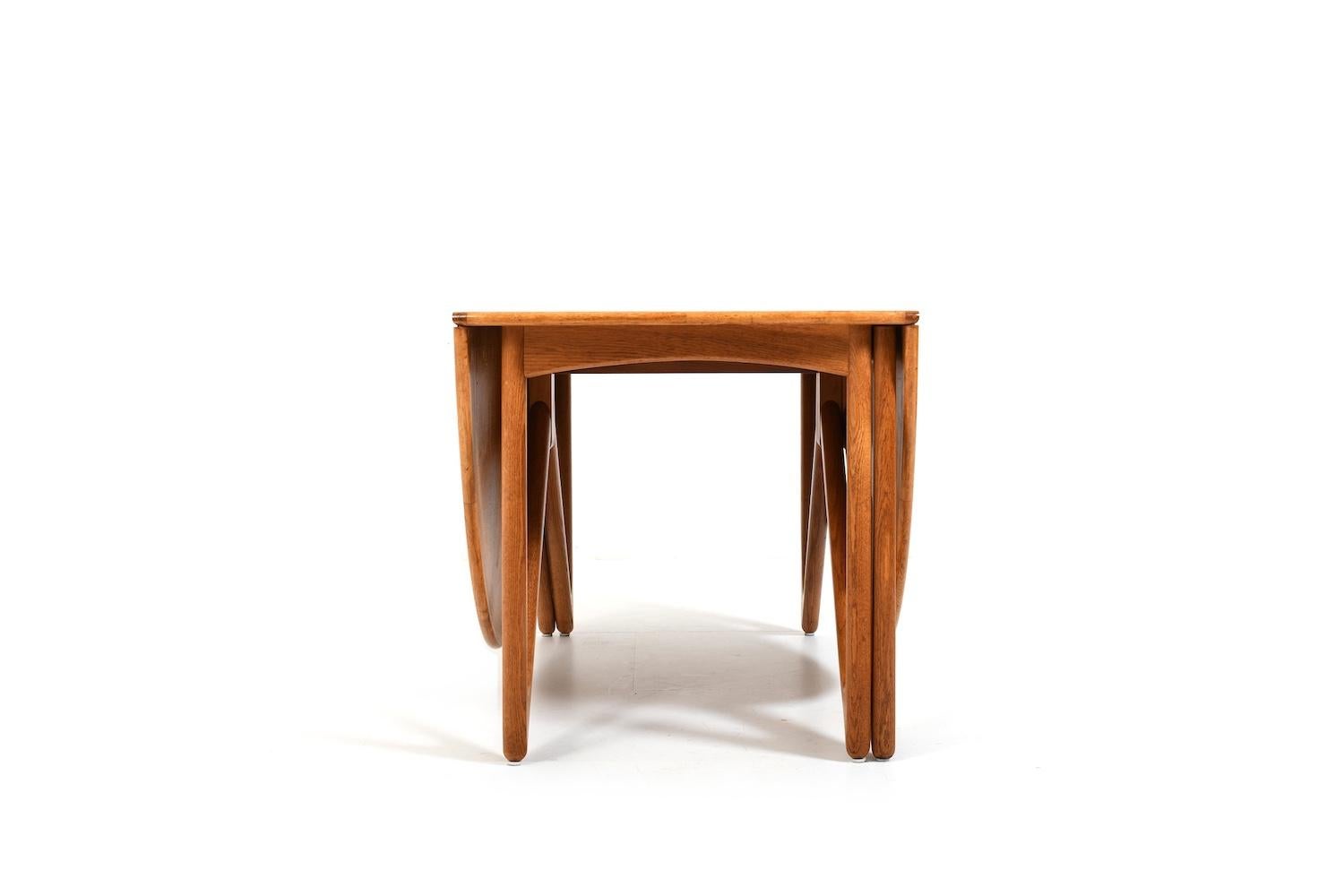 Drop Leaf Dining Table by Niels Koefoed  Denmark 1960s For Sale 5