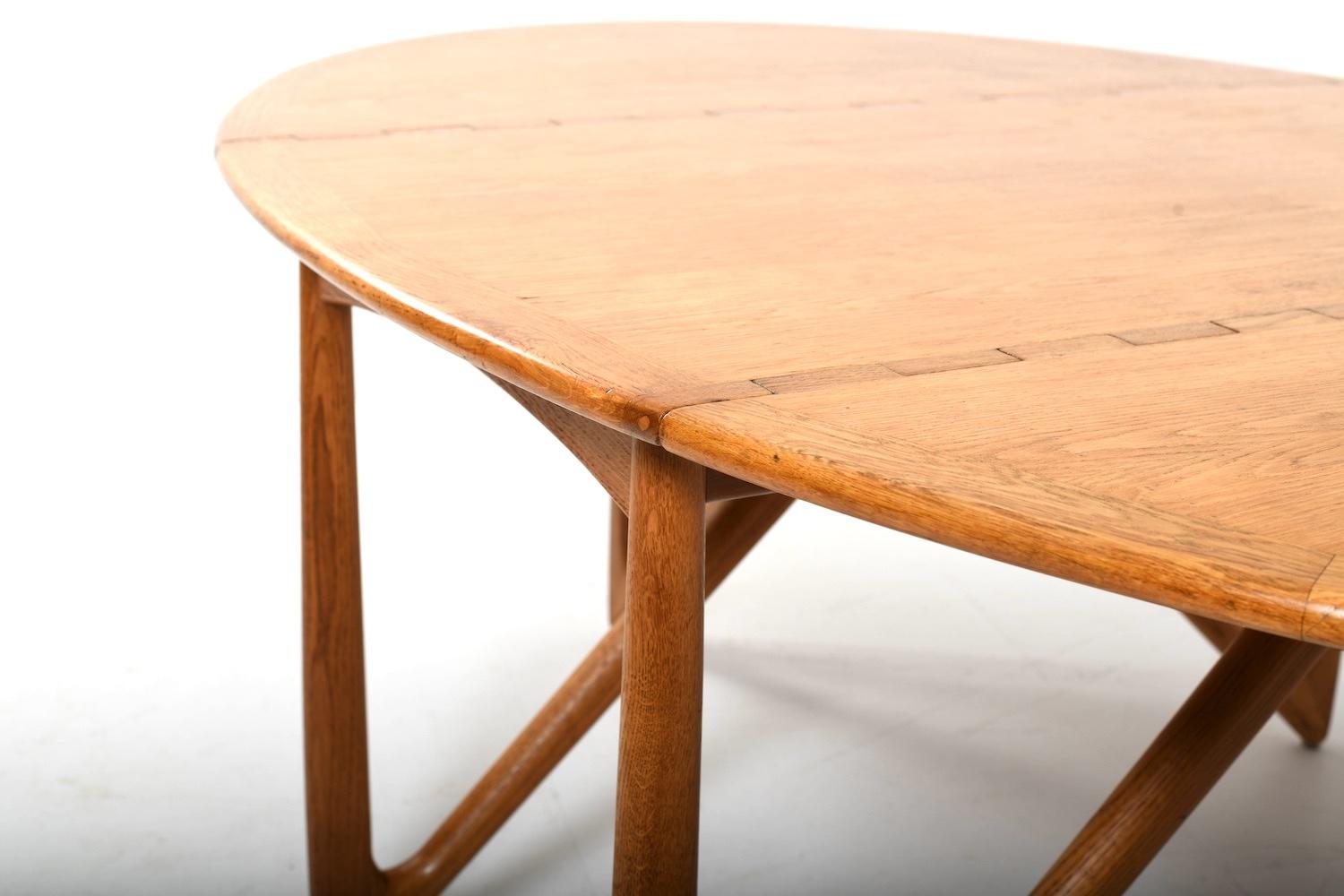 Drop Leaf Dining Table by Niels Koefoed  Denmark 1960s For Sale 2
