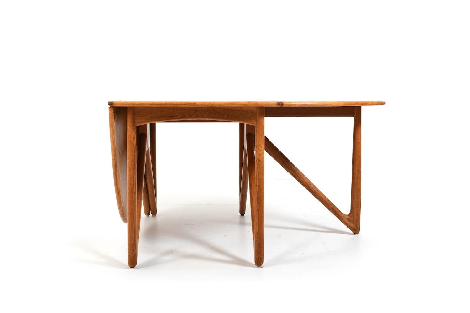 Drop Leaf Dining Table by Niels Koefoed  Denmark 1960s For Sale 4