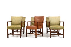 Rare Set "Chairman of Board" Chairs by Kaare Klint for Rud Rasmussen 1930s.