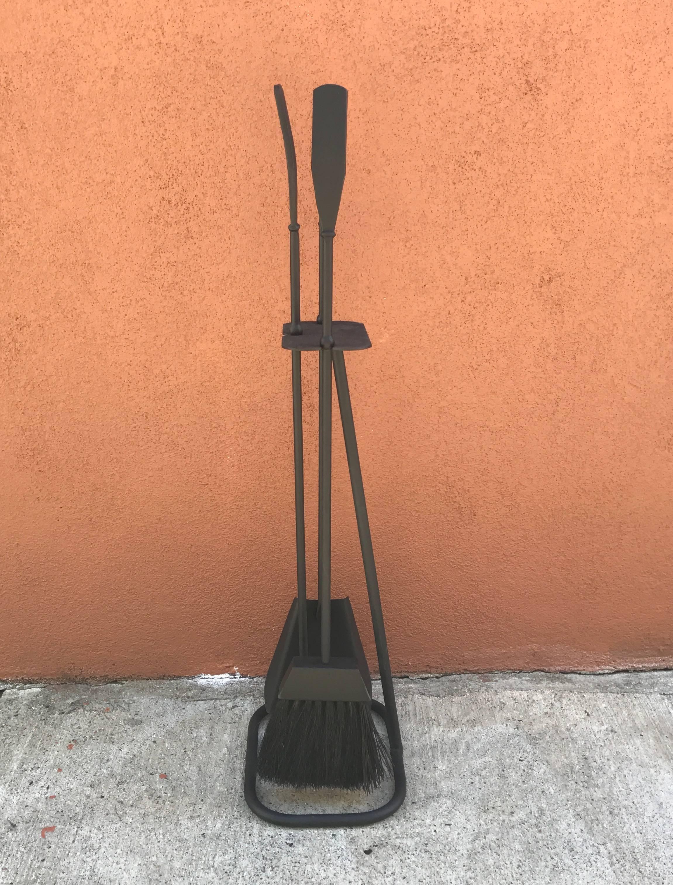 Californian Modernist Iron Fire Tools In Excellent Condition In San Francisco, CA