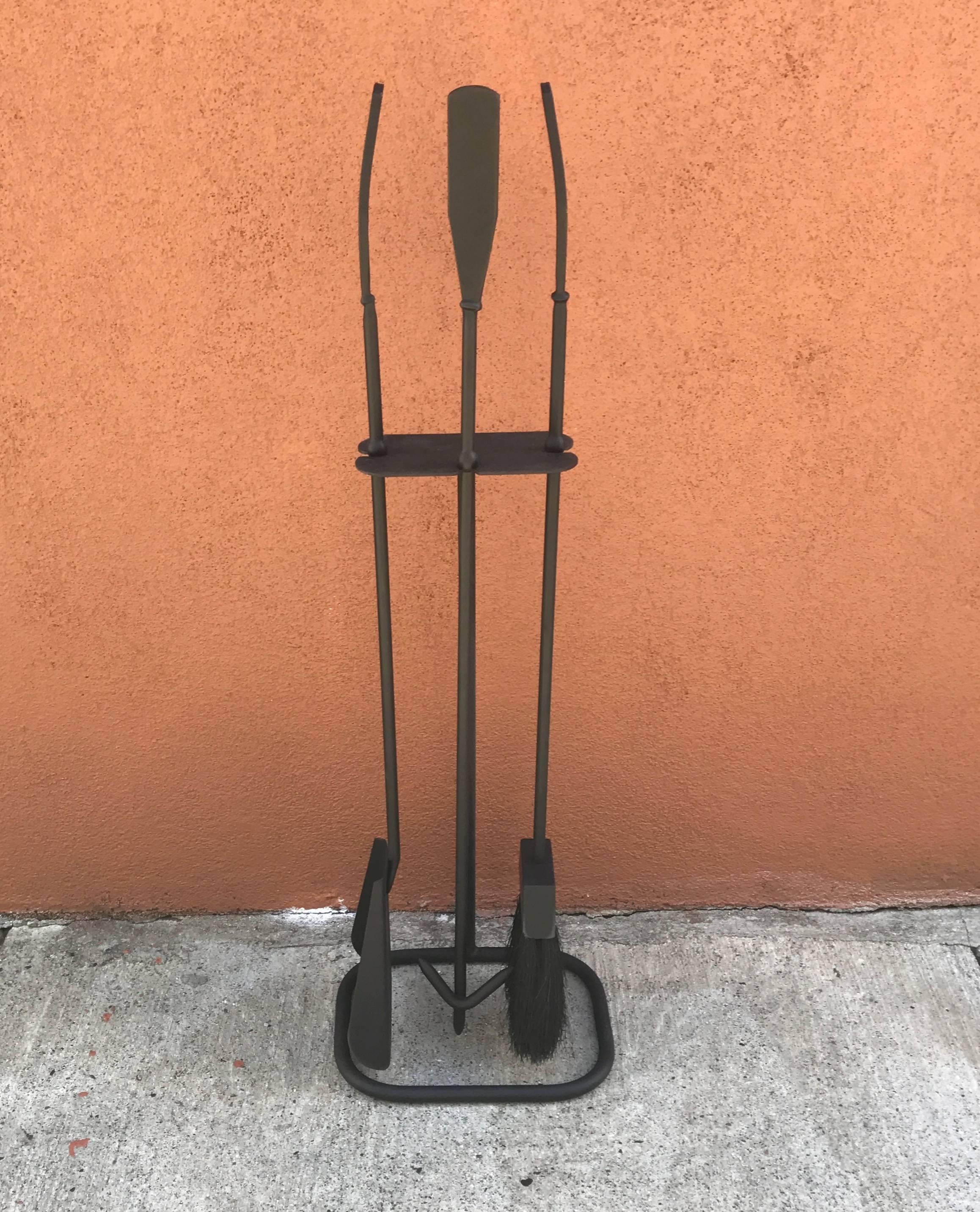 Californian Modernist Iron Fire Tools 1