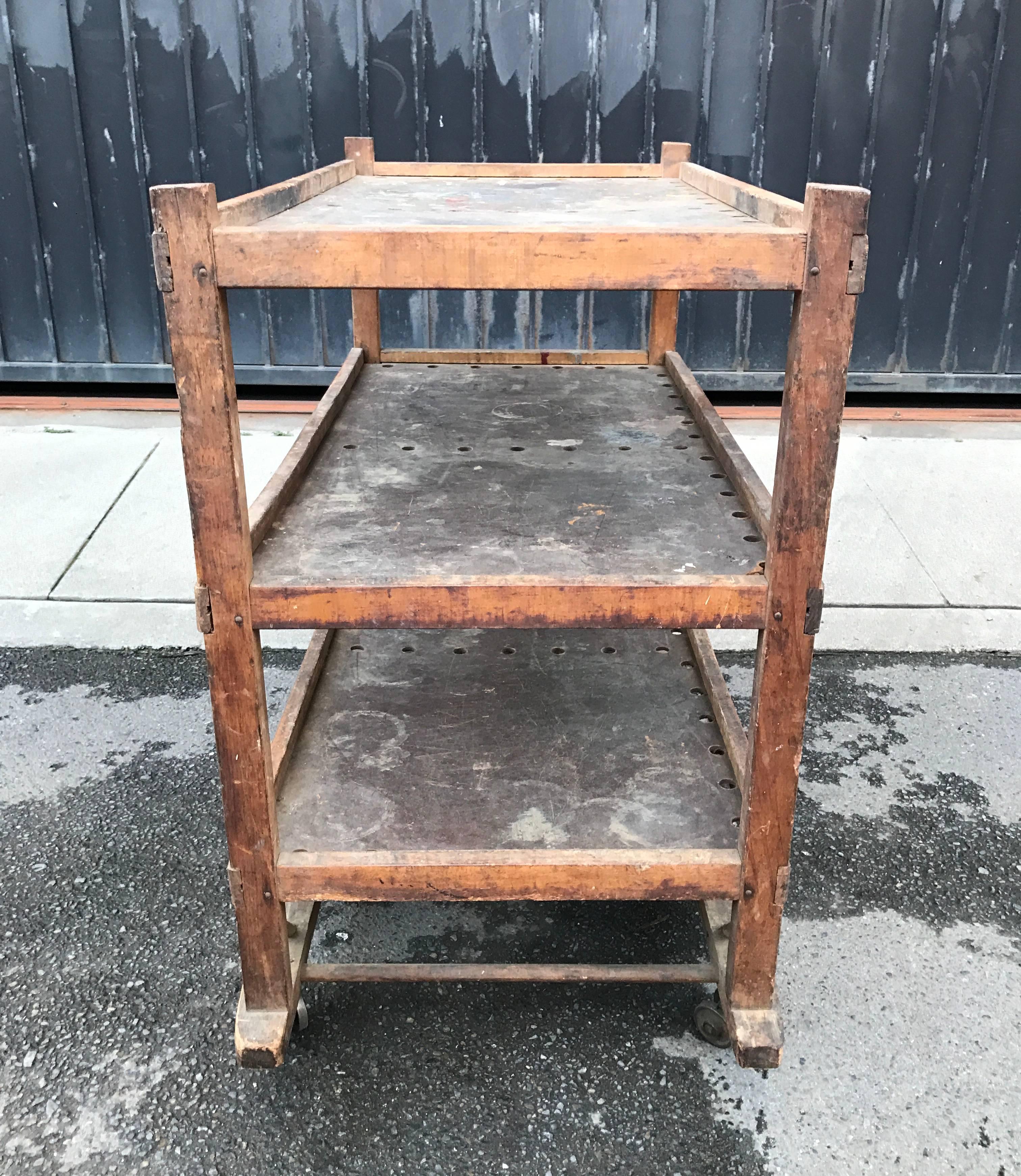 Mid-20th Century 1920s-1930s Shoe Rack or Cart