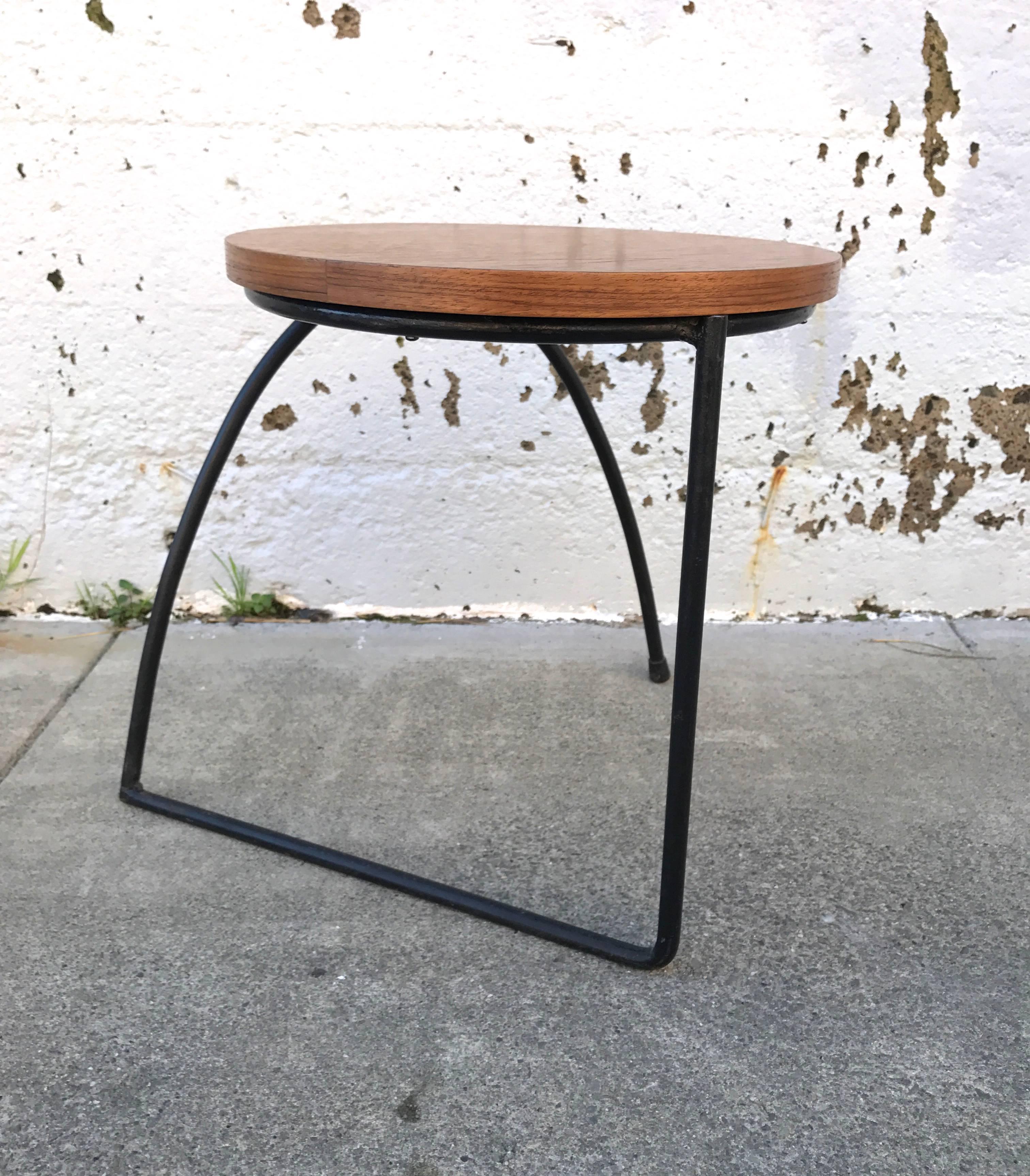 Oiled Californian Modernist  Side Table/Stool