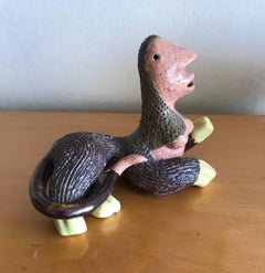 Adolf Odorfer Ceramic Sphinx Figure California Studio Artist